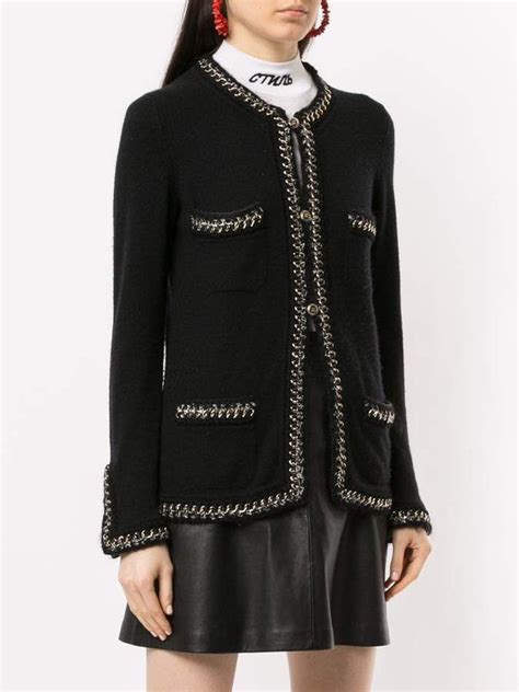 chanel cashmere chain-link cardigan